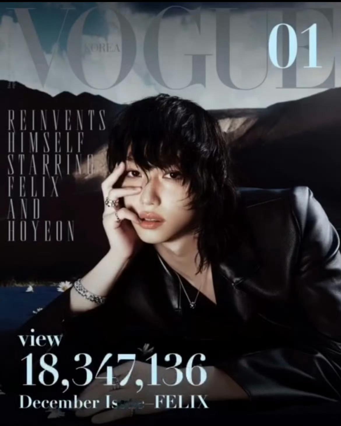 Vogue Korea ins更新2025年最受喜爱的明星面孔：Felix李龙馥