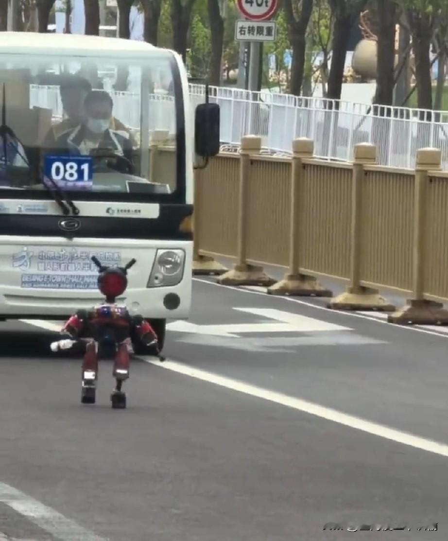 这是还没断奶就来参加机器人马拉松了？