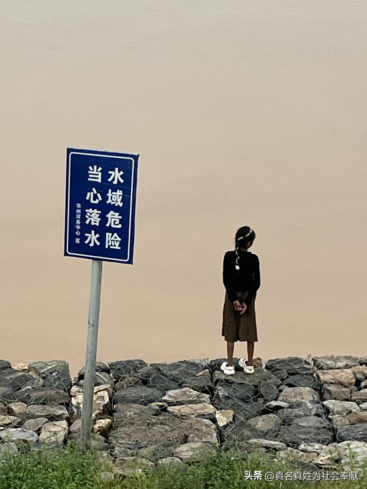 渭河开始涨水了，爱捞鱼的守在河边捞鱼，捞鱼就是体验鱼进网那一瞬间的快乐！