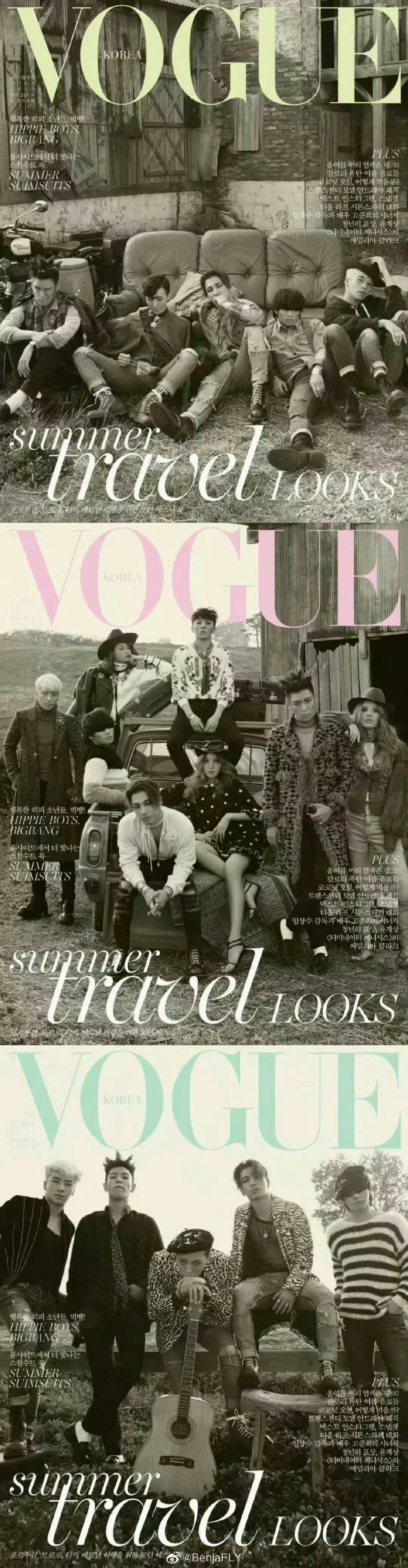 韩国组合 x VOGUE KOREA COVERBIG BANG ： 2015.
