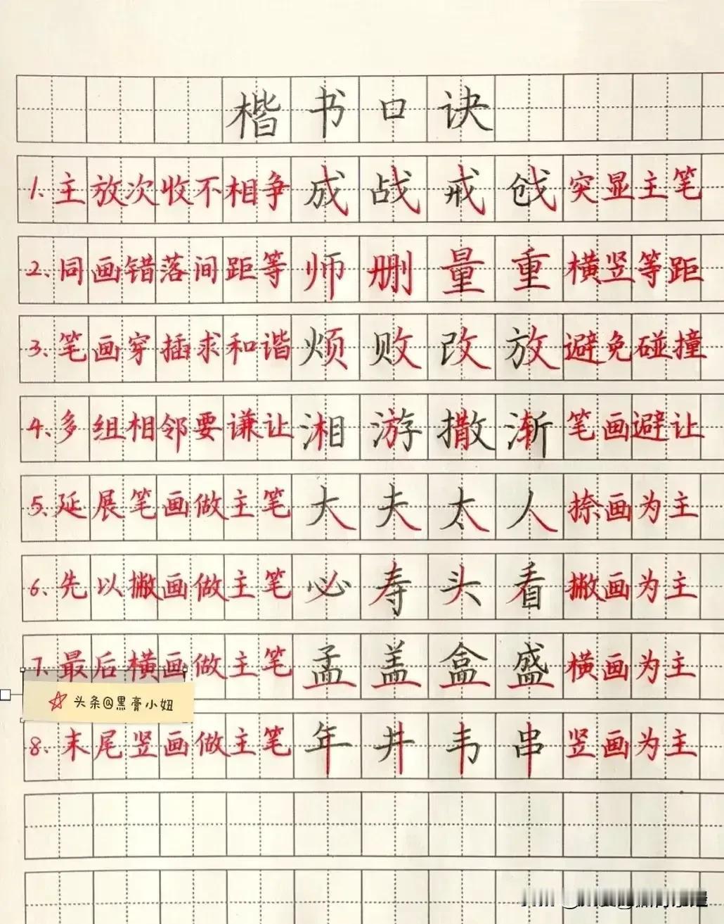终于找齐了，36种笔画+80种偏旁部首+60种结构方法都在这里了！五十岁才知道，