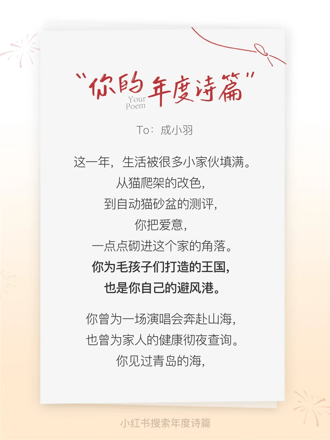 想看看养猫人的【年度诗篇】