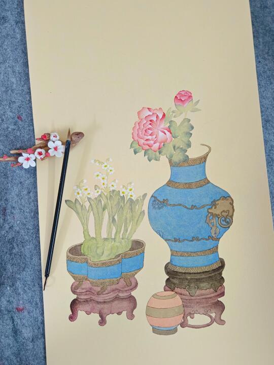 没骨画‖清供图