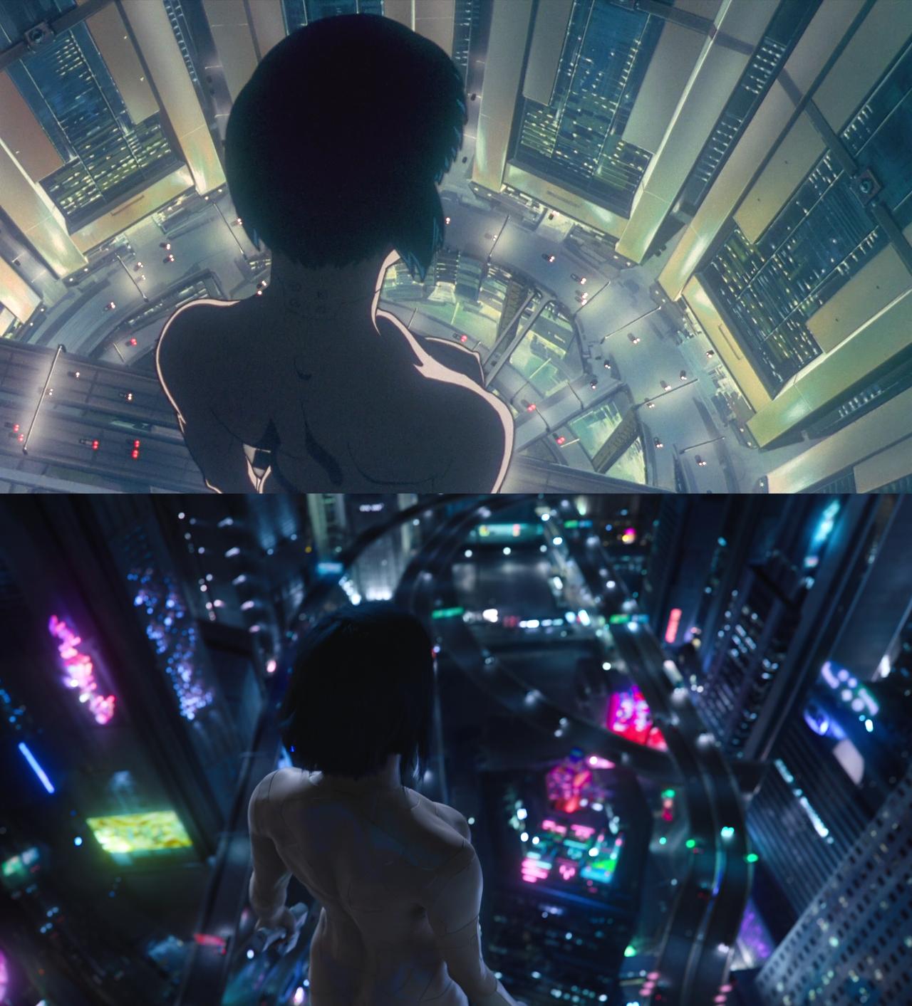 《攻壳机动队》与2017年好莱坞真人版电影场景对比