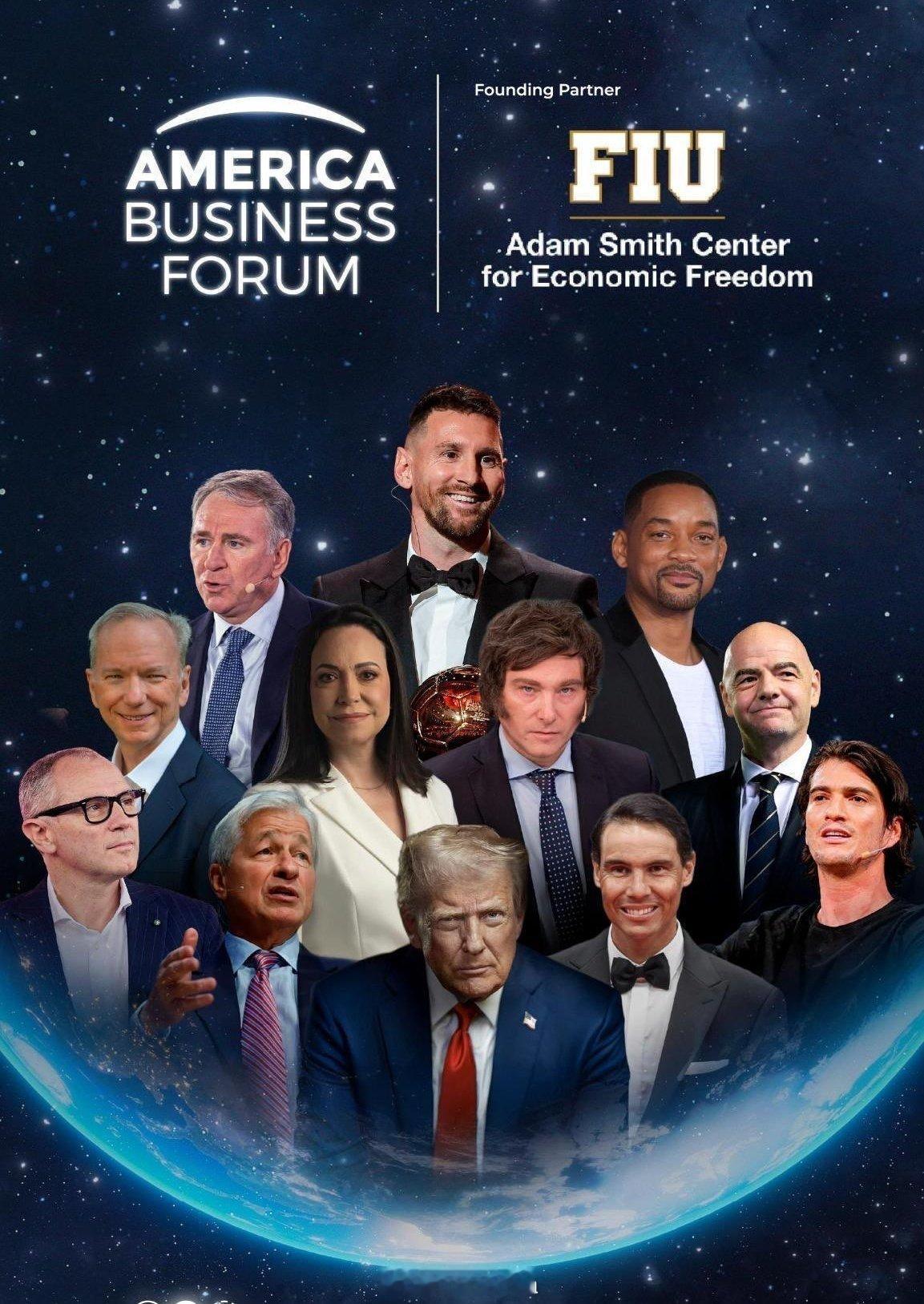 梅西和特朗普、米莱或将齐聚美国🇺🇸商业峰会迈阿密将于2025年11月5日至6