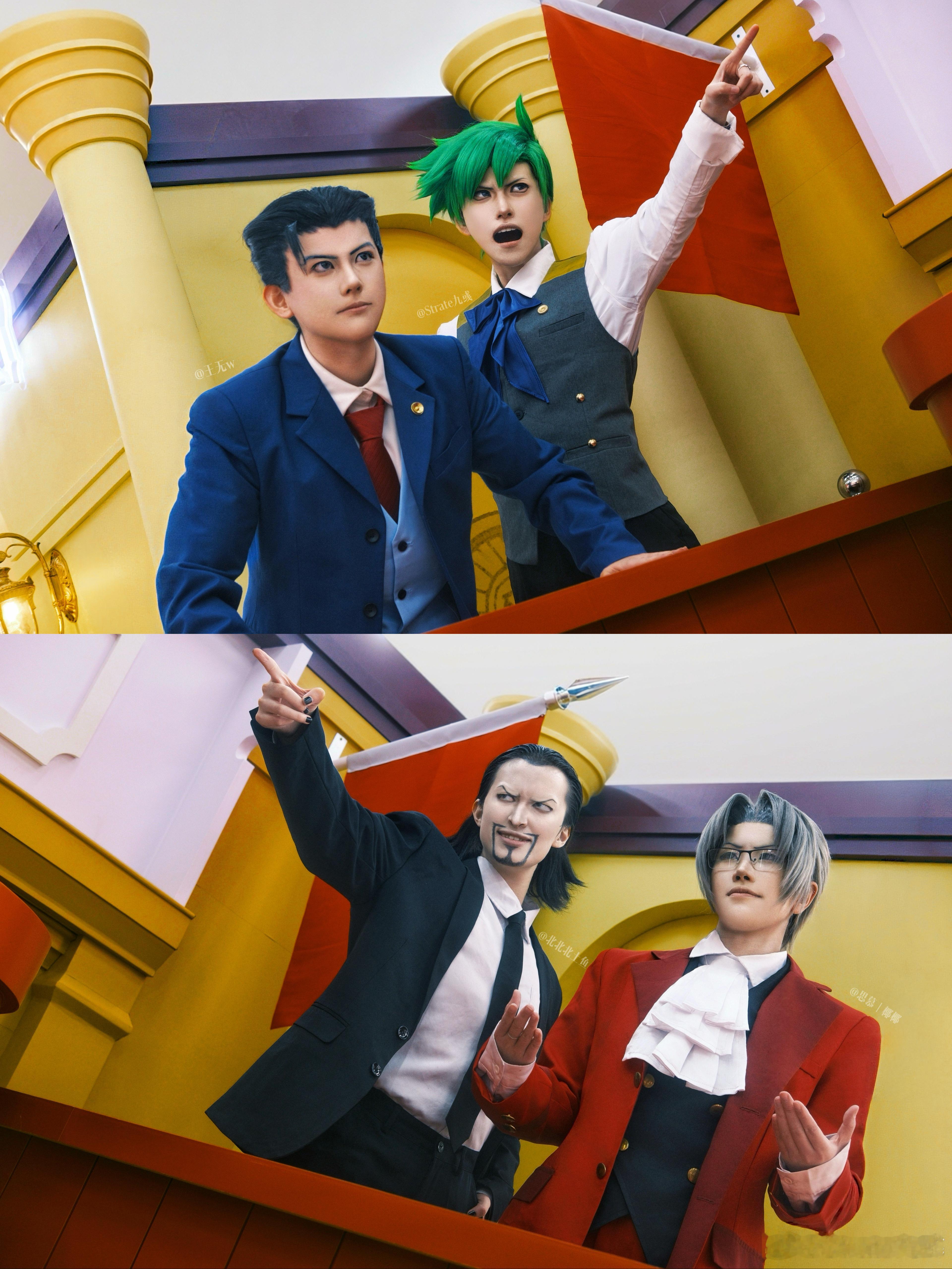 逆转裁判逆转裁判cosplay ——新与旧的逆转——后面是二位的旧设！人设图附在