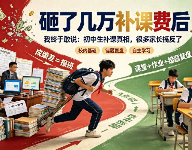 砸了几万补课费后，我终于敢说：初中生补课真相，很多家长搞反了
