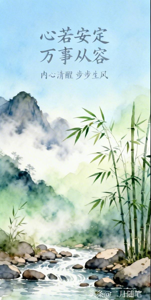 心若安定，万事从容；
人若清醒，步步生风。
这话说得太对了，
内心安定清醒，
人