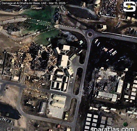 卫星图像显示，位于阿联酋的美国阿布扎比宰夫拉空军基地此前遭受伊朗袭击，损失不小