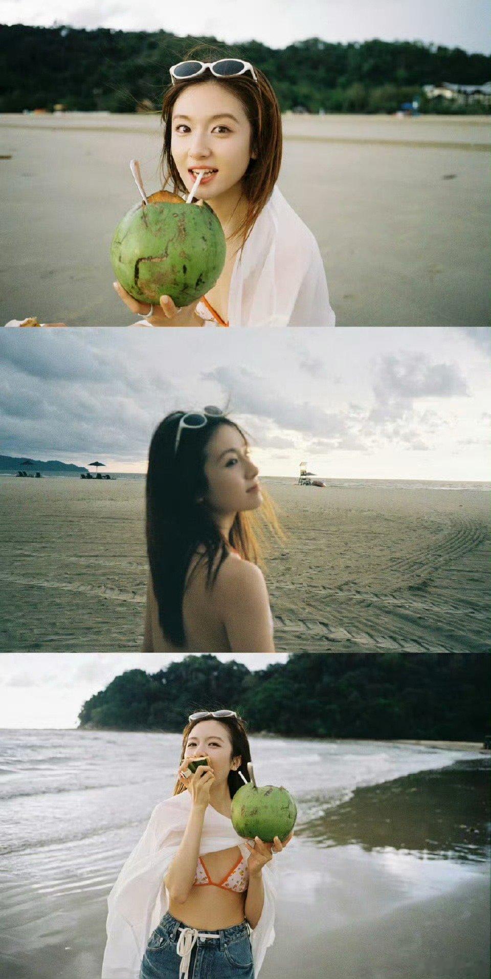 李兰迪比基尼 阳光、沙滩与少女！明媚笑容+灵动线条，自由舒展的生命力，妥妥夏日视