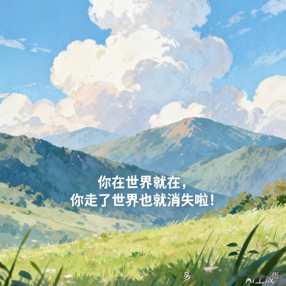 你在世界就在，你走了世界也就消失啦！[捂脸]
你说呢？评论区里抬抬杠！