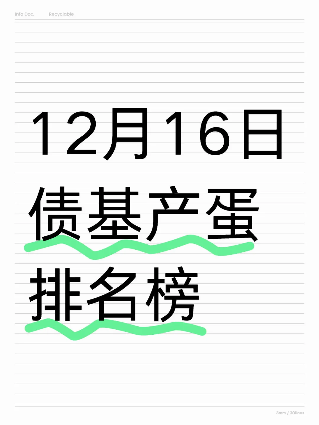 12月16日债基产蛋排名榜