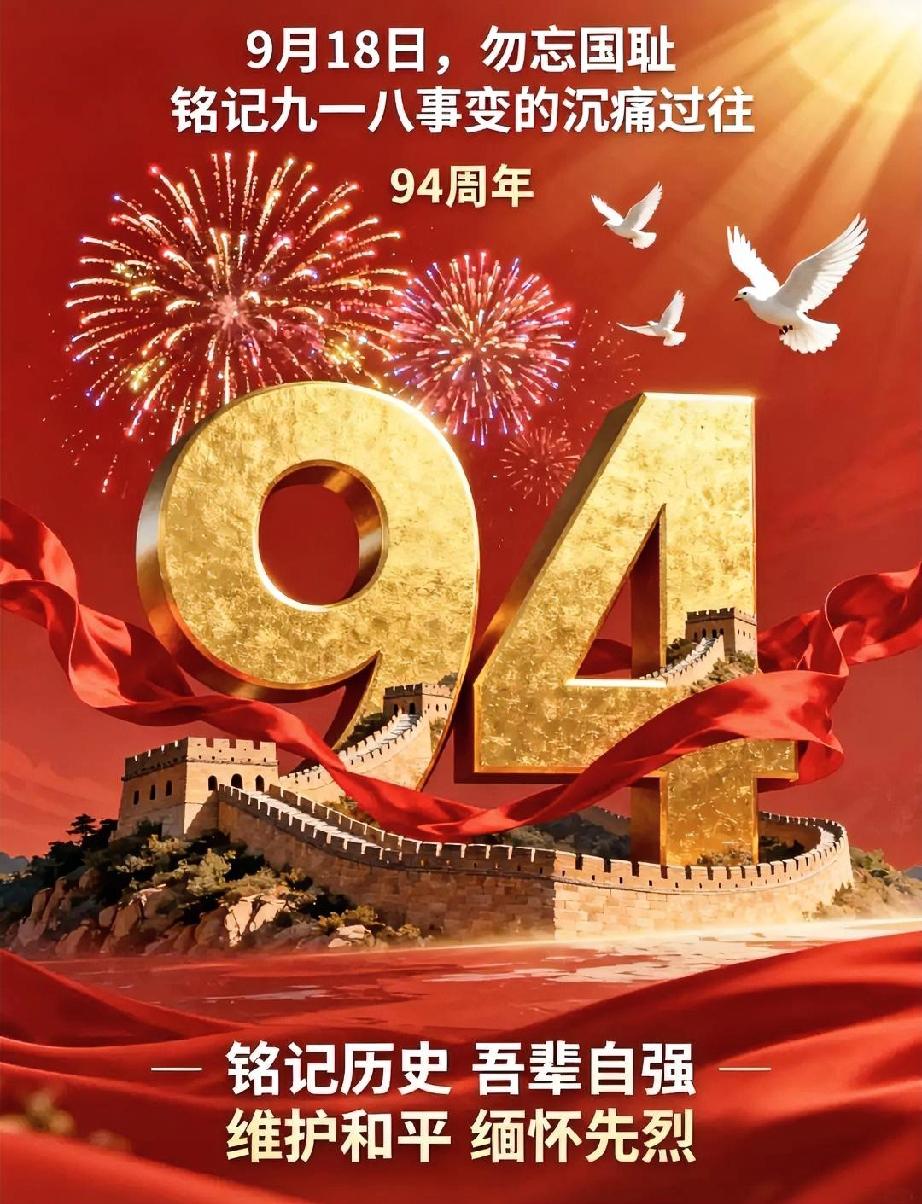 今天是九一八，
就在刚刚，我的城市鸣笛一分钟，告诫我们不忘历史。
幸福不是天上掉