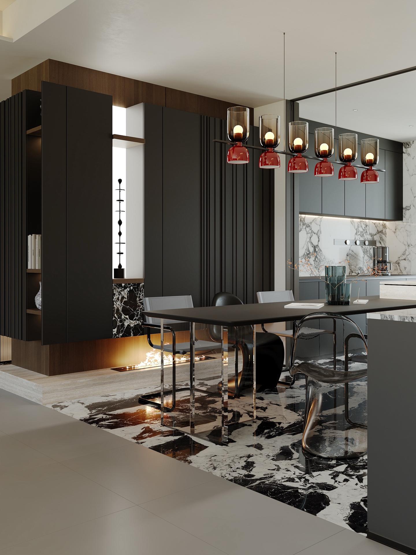 拒绝电视墙！昆明霸总的大横厅设计。意式轻奢+全屋艺术馆模式