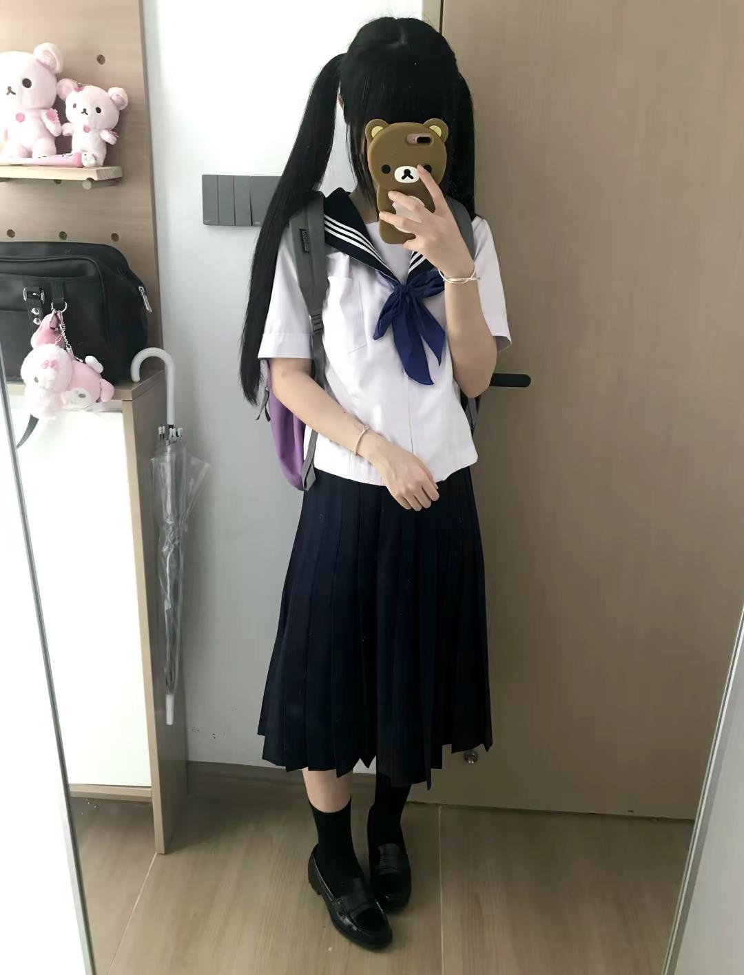不愧是校供^ _ ^穿搭 今天穿什么 日系 jk