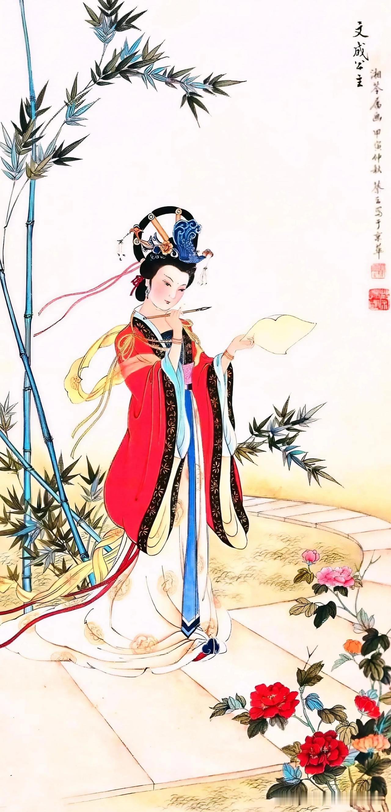 团扇美人照