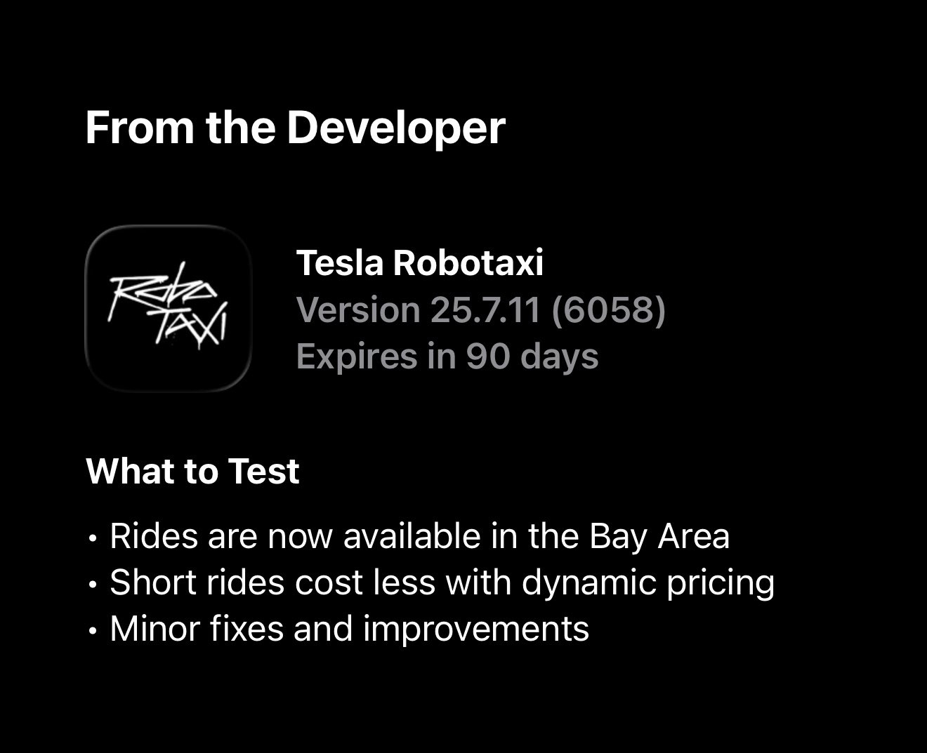 特斯拉 Robotaxi App 发布更新，正式进入加州旧金山。对比 Waymo