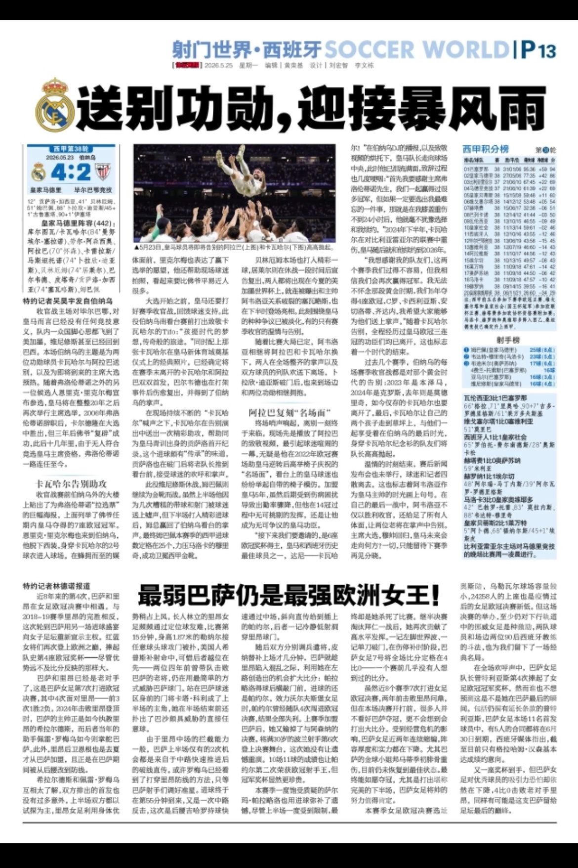 简直感激涕零。报纸改1周1期以来，版面越来越紧，尤其过去一周都是大事，编辑老师在