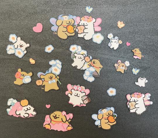 瑞幸线条小狗联名爆改冰箱贴