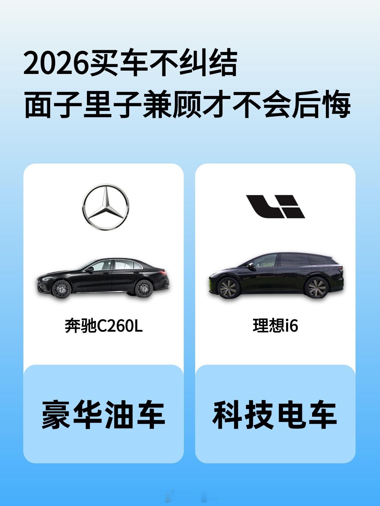 唠唠为啥我选奔驰C260L，没入手理想i6先说句实在的，理想i6本身真的很香！大