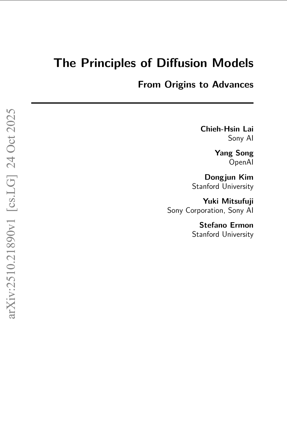 电子书 《The Principles of Diffusion Models》