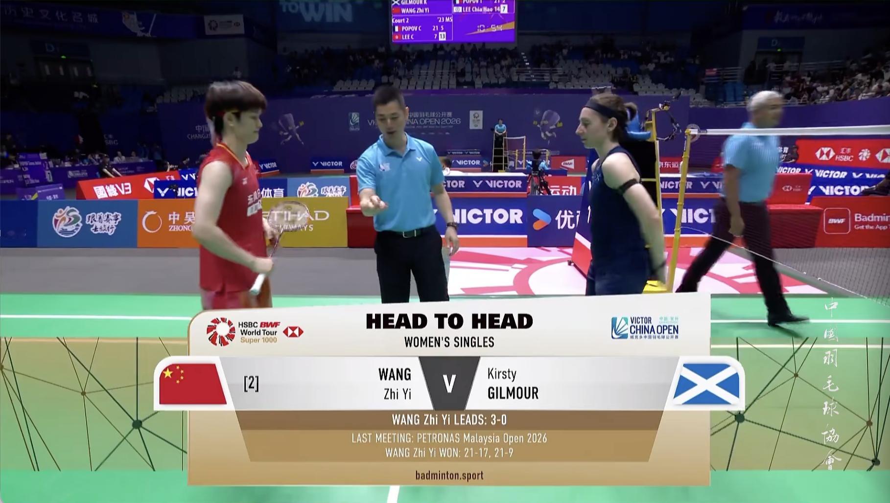 王祉怡🇨🇳 vs 🏴󠁧󠁢󠁳󠁣󠁴󠁿吉尔莫，比赛马上开始！威克多中
