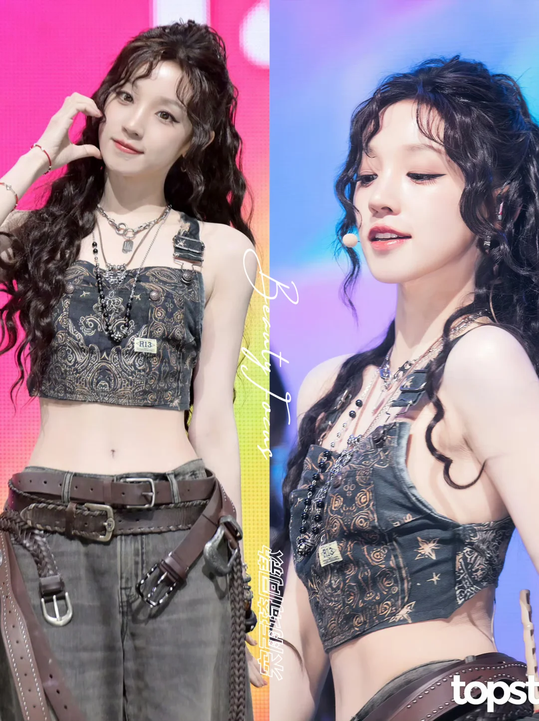 宋雨琦丨 舞台复古牛仔辣妹look