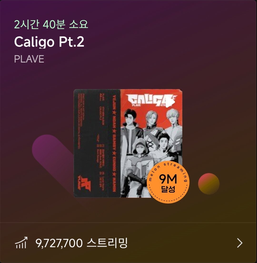 2026年Melon首日流媒最高的艺人专辑1️⃣ PLAVE “Caligo P