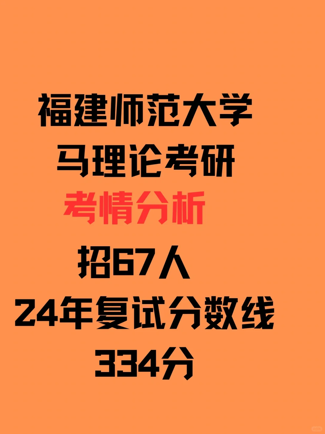 福建师范大学马理论考研分析🧐