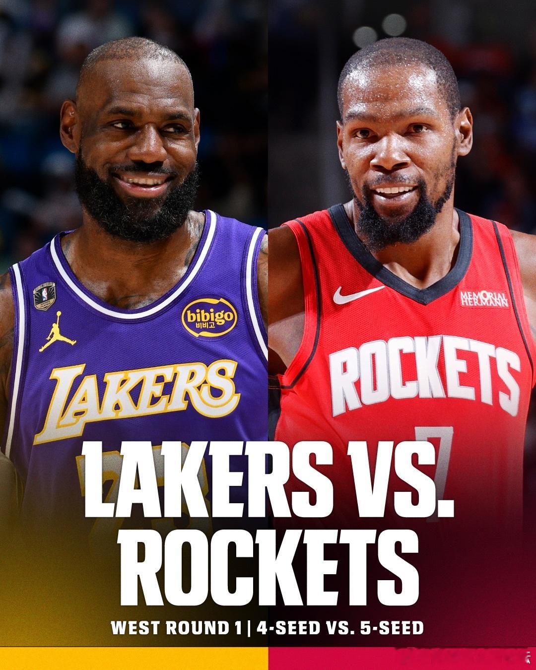 各位来预测一下首轮结果吧火箭vs湖人