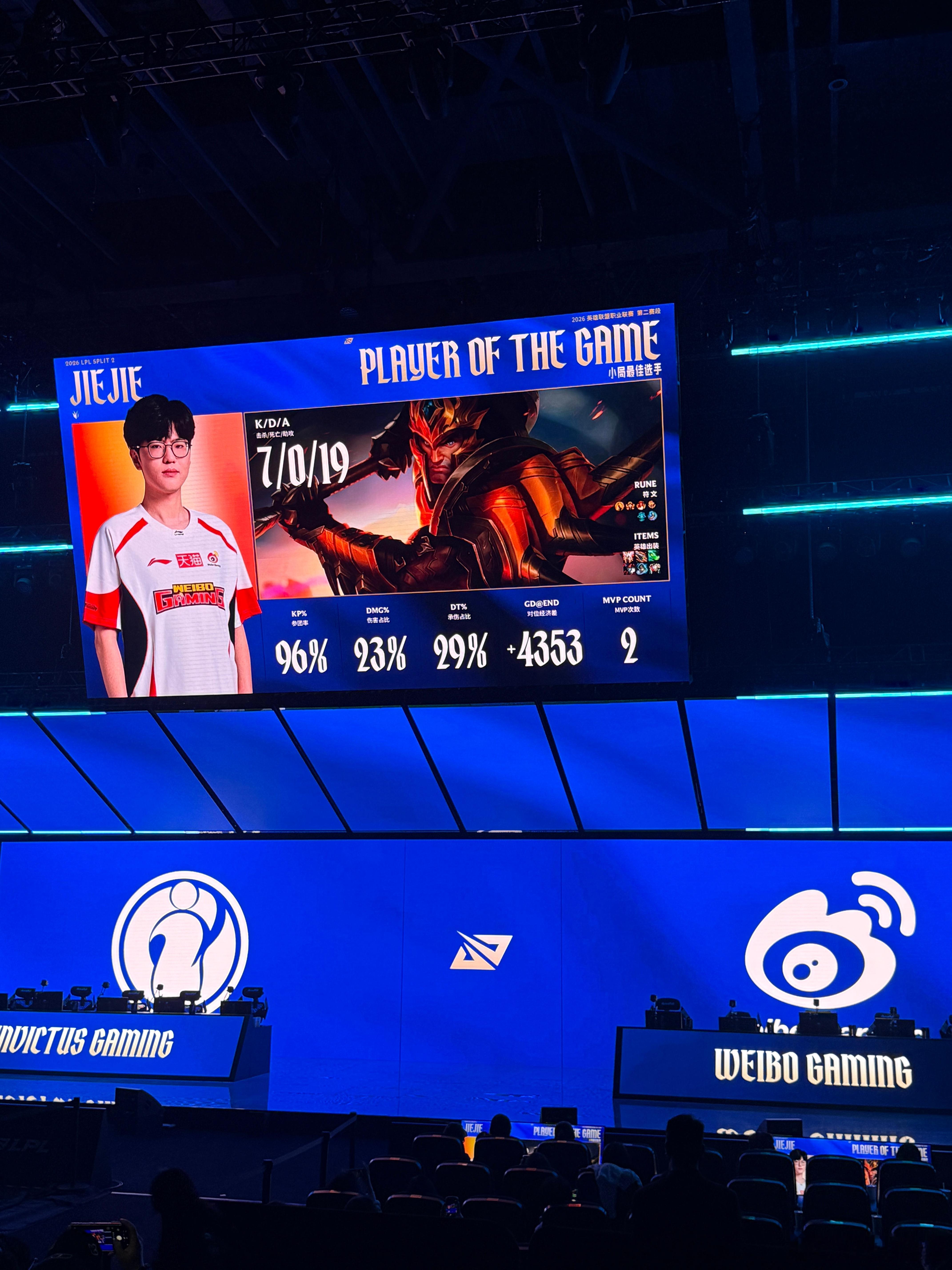 第二场最佳选手给到了jiejiewbg极限守家meiko全票最佳选手2026lp