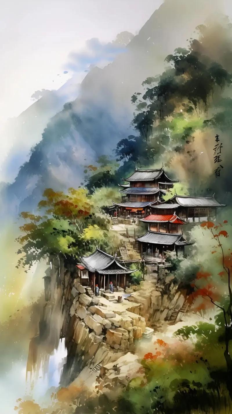下联：今朝烟霞入画图。
解析：“今朝”对“昨日”，时间名词相对。“烟霞”对“风雨