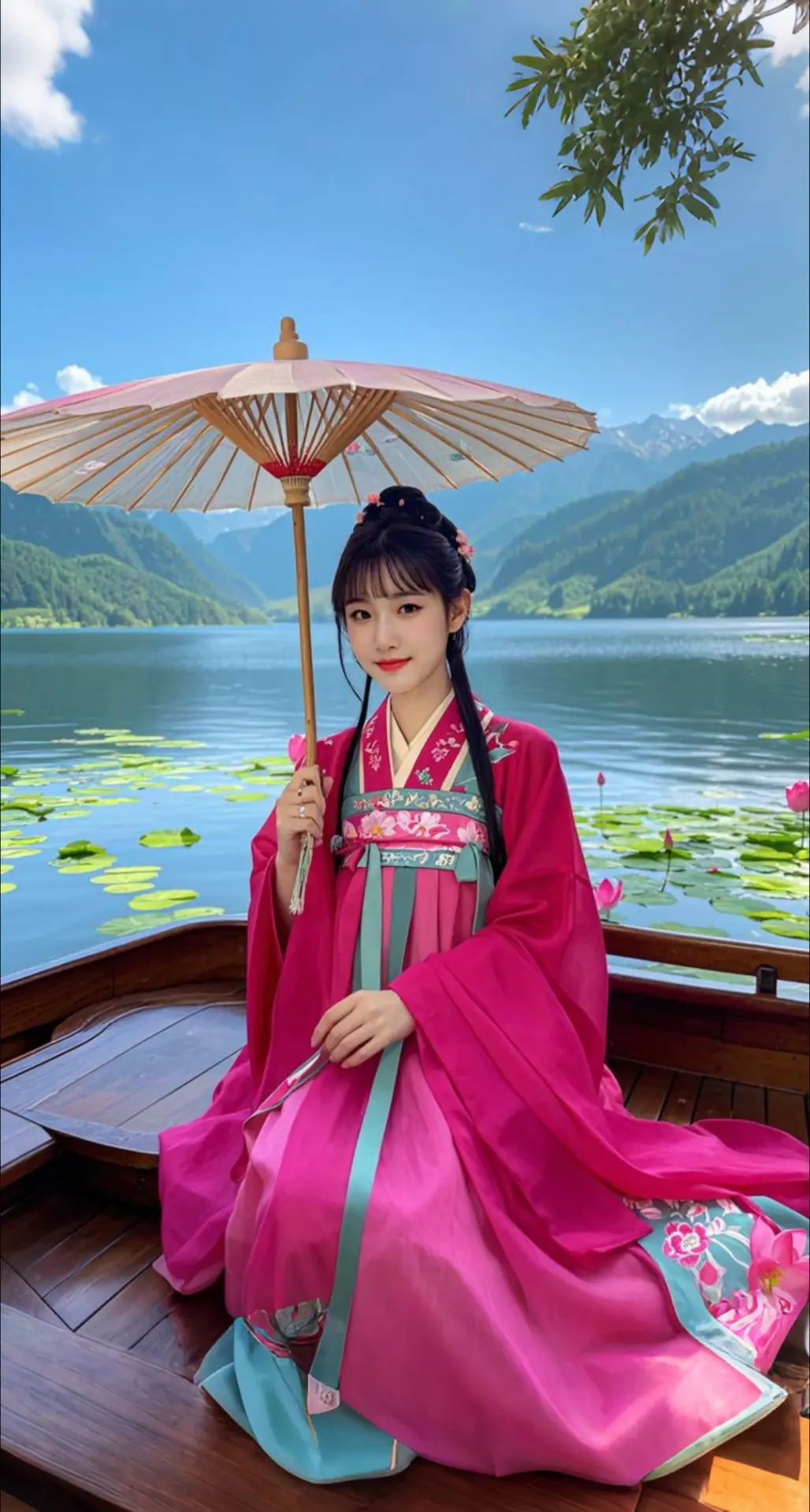 AI扩图 AI湖间雅韵