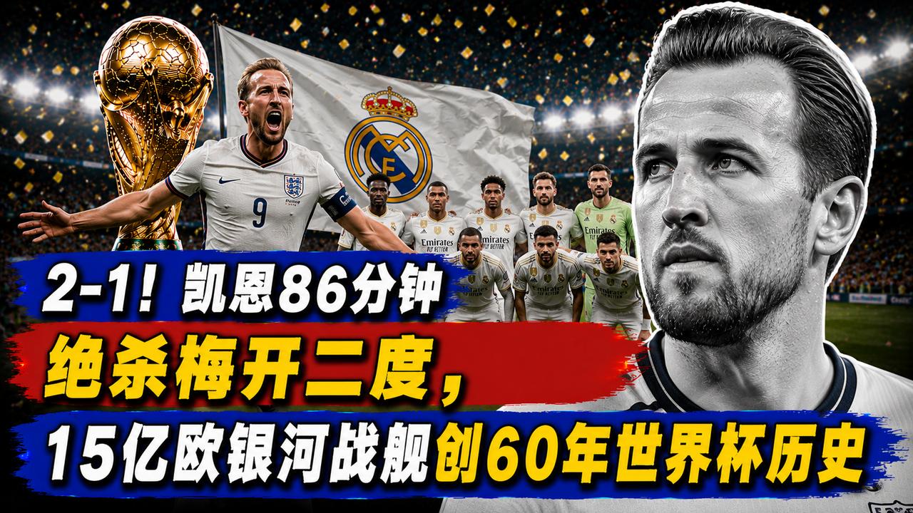 2-1！凯恩86分钟绝杀梅开二度，15亿欧银河战舰创60年世界杯历史
英格兰身价