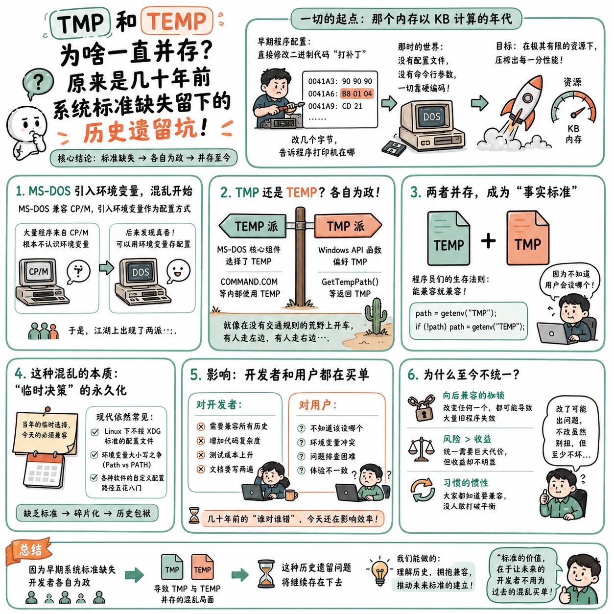 【TMP 和 TEMP 为啥一直并存？原来是几十年前系统标准缺失留下的历史遗留坑
