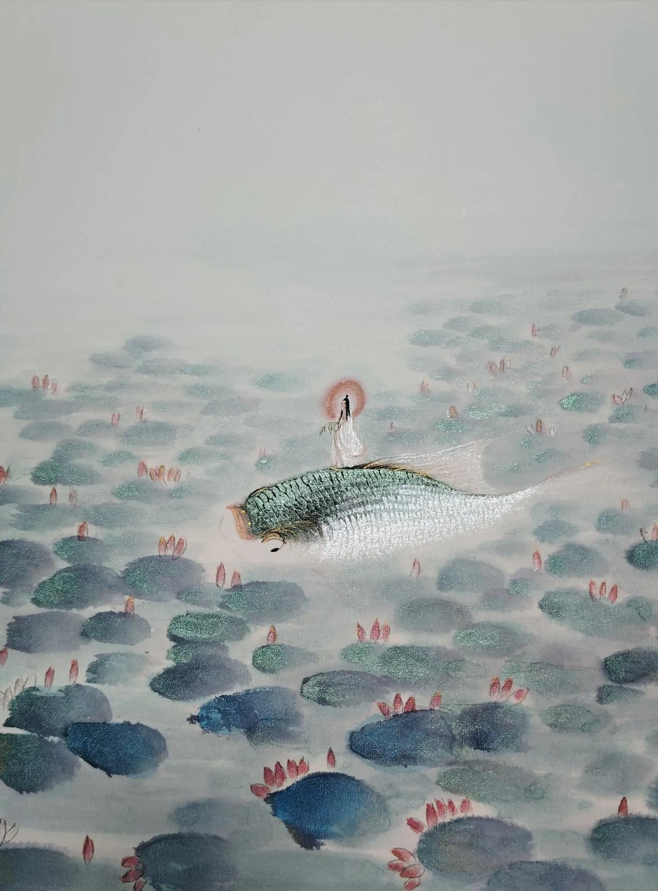 观自在分享一张最近的画 哪些中国画才堪称好作品? @非子画鱼 @国画雅集 心灵治