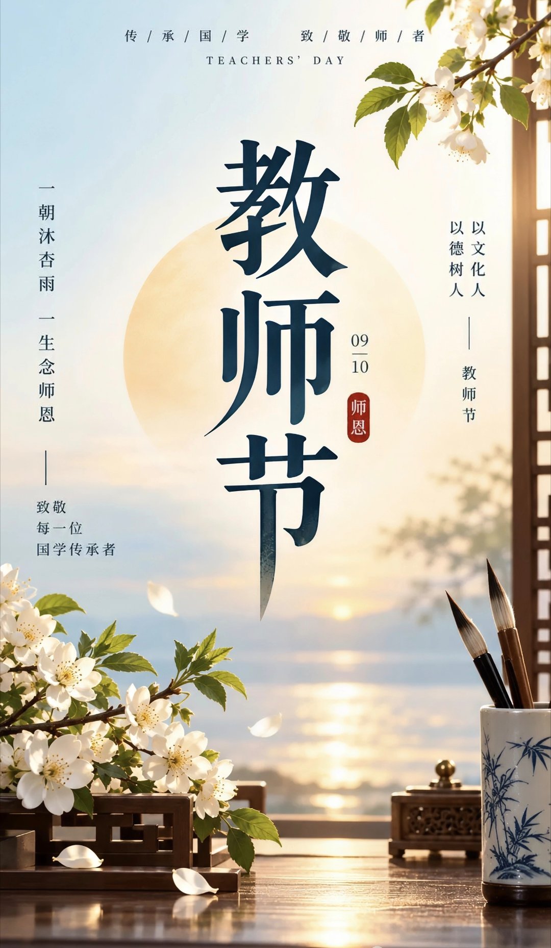 三尺讲台存日月，一支粉笔写春秋。值此教师节，由衷感恩生命里遇见的每一位老师，感恩