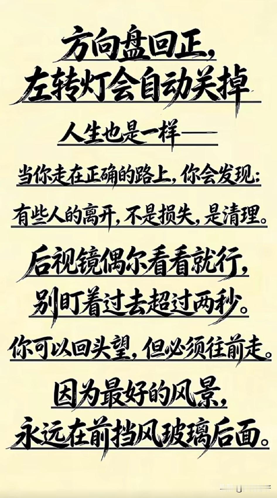 人生就像开车，一路前行，有平坦的直道，也有崎岖的坡道；有畅通的绿灯，也有拥堵的红