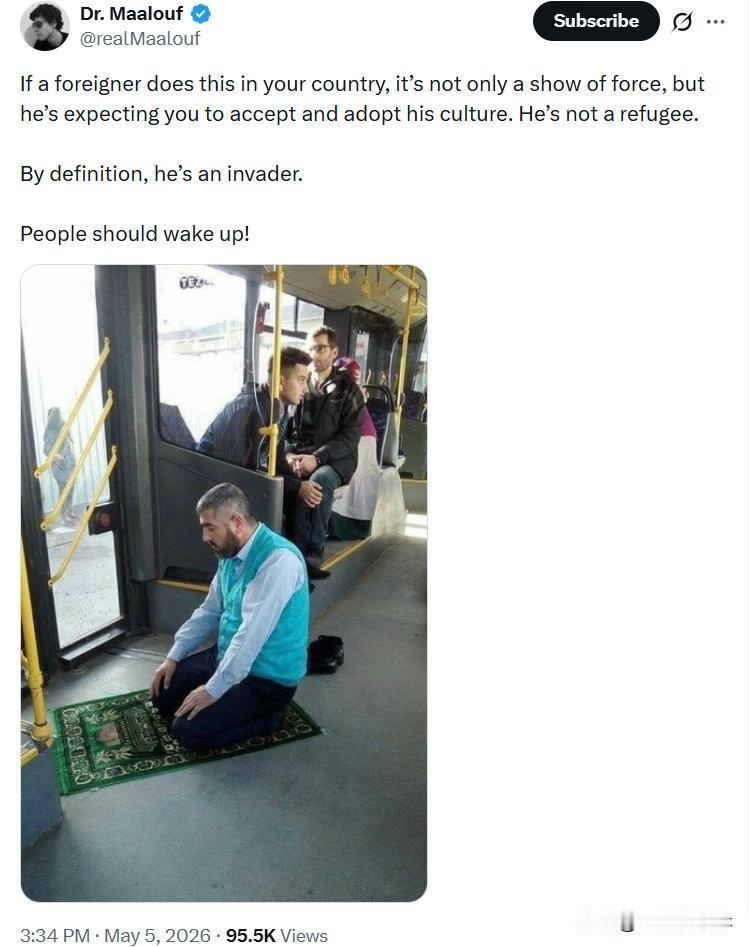如果一个外国人在你的国家做出这种行为，这不仅是一种武力示威，更是在要求你接受并接