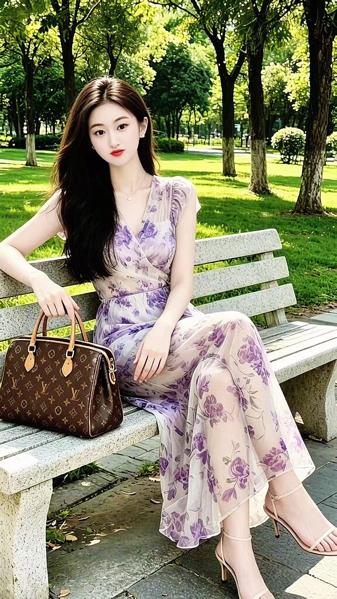 夏日穿搭的尽头是极简 户外长裙穿搭 清纯甜美 温柔风 优雅气质