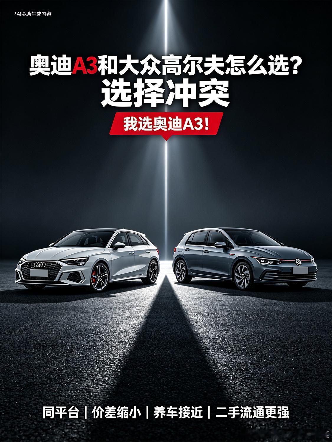 很多人第一反应：奥迪A3不就是换壳高尔夫吗？同平台、同动力，买A3不就是为了车标