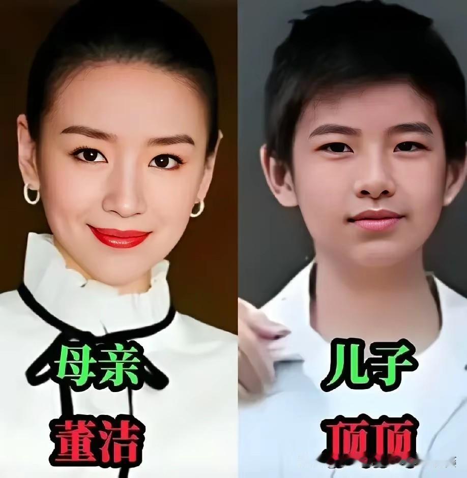 星二代颜值有多绝？10位女星与萌娃同框，谁完美复刻了妈妈的美貌？
✅ 董洁&顶顶
