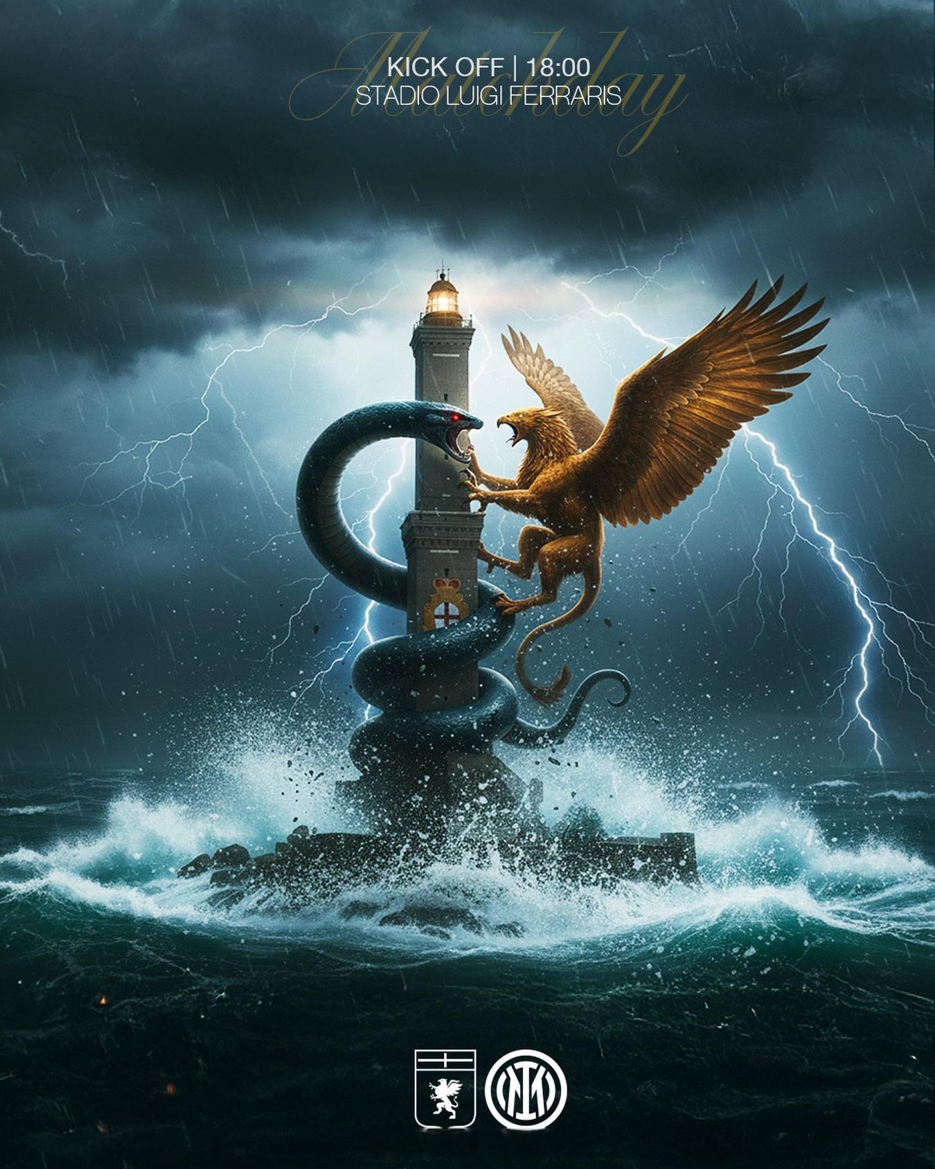 热那亚vs国际米兰 24:30，搭档解说25-26赛季意甲联赛第15轮：热那亚v