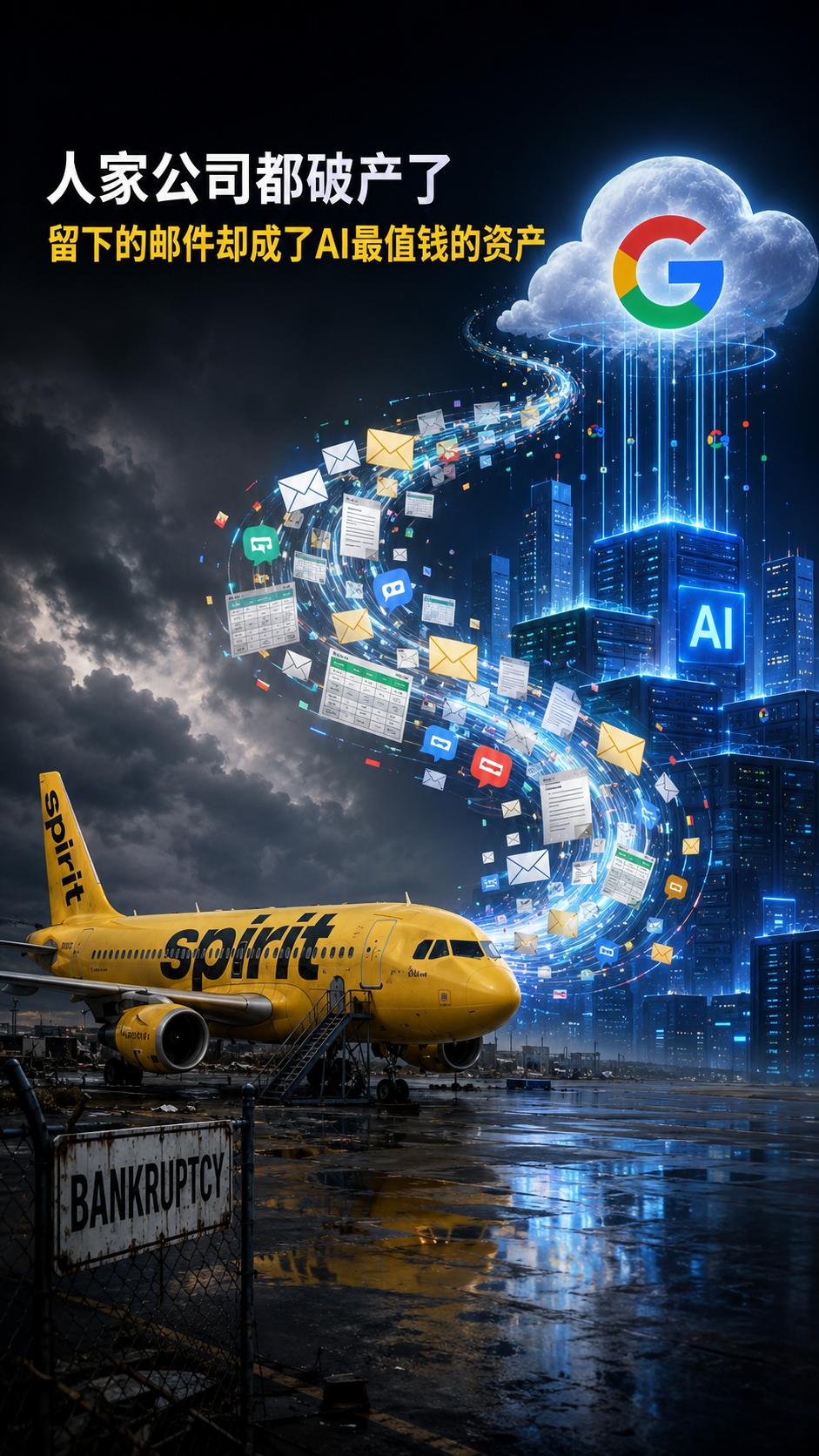 公司都破产了，留下的邮件却成了AI最值钱的资产

Spirit Airlines