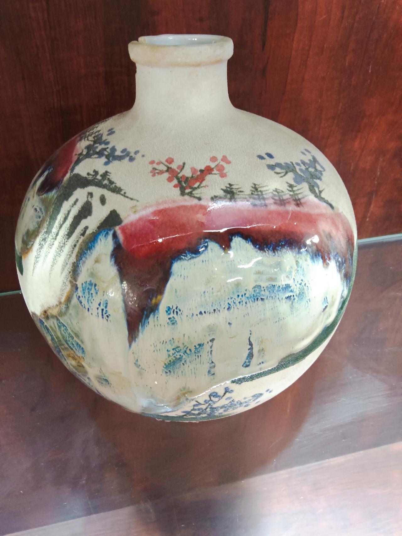 我收藏的老旧物品工艺美术花瓶，有100年了