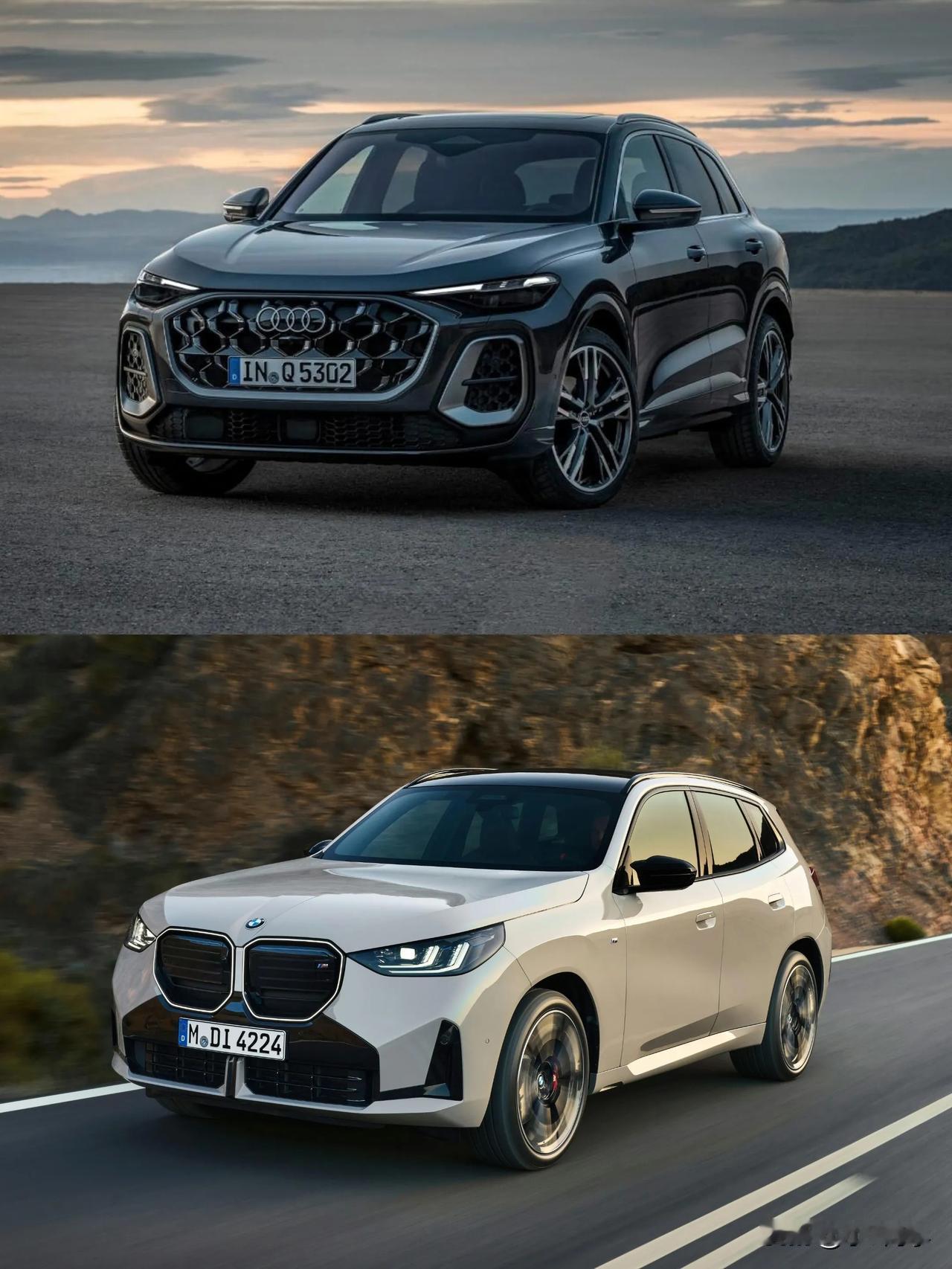 全新奥迪Q5 🆚 全新宝马X3
这波你站谁呢？
是喜欢中庸沉稳的奥迪Q5？还是