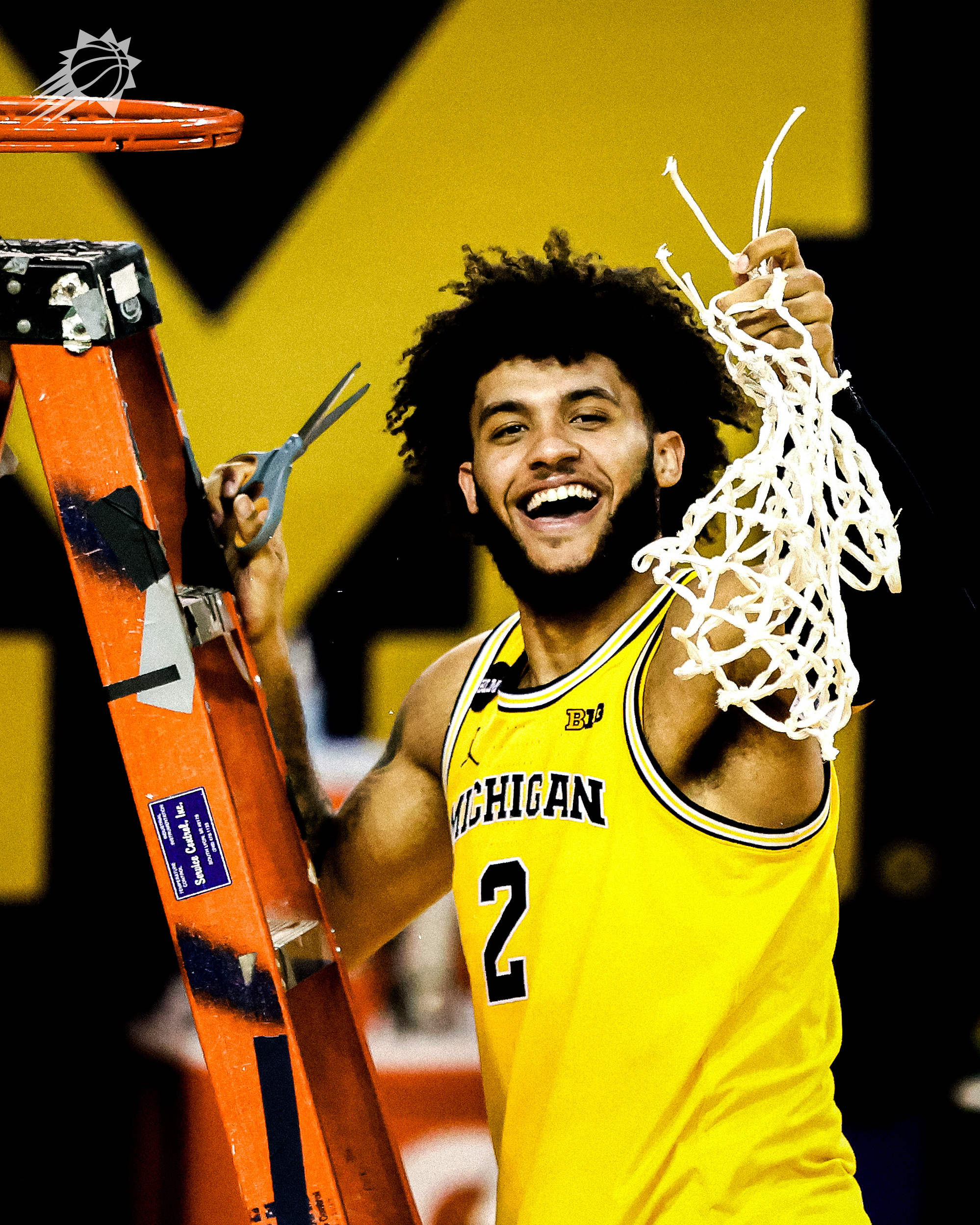 利弗斯此刻心情 😄  恭喜密歇根大学🙌菲尼克斯太阳 ｜旭日东升 ｜ 