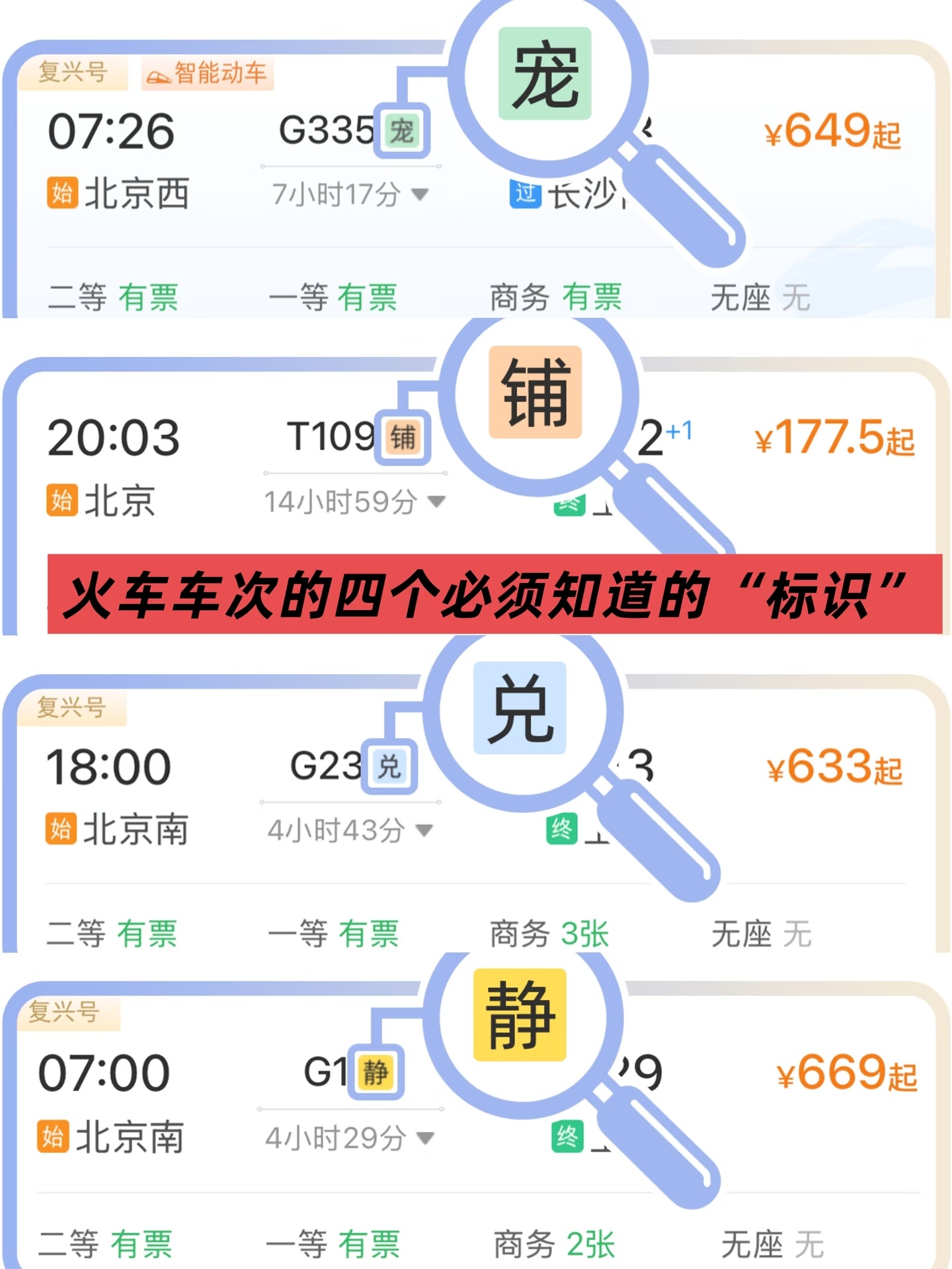 12306购票页面出现雪字“静”——静音车厢“宠”——宠物托运“铺”——纵向卧铺