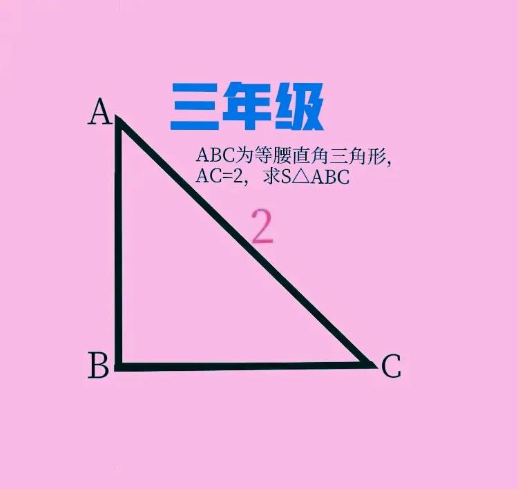 “成人显然，孩子茫然”的等腰直角三角形面积问题，仅斜边已知！成人的求解方法太多，