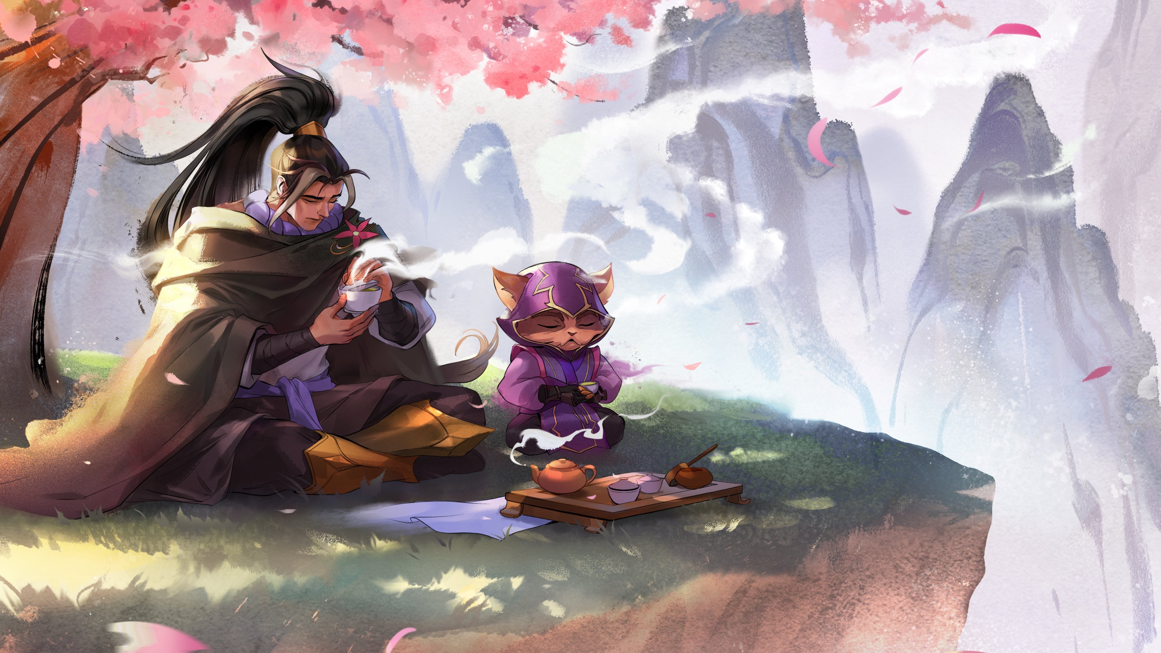 LOL 赵信，芸阿娜客户端背景图（高清版）英雄联盟 ​​​